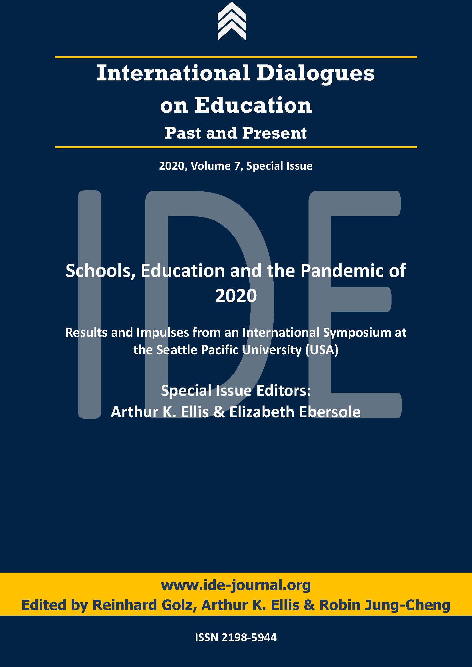 					View Vol. 7 No. 1/2 (2020): Special Issue: Schools, Education and the Pandemic of 2020
				